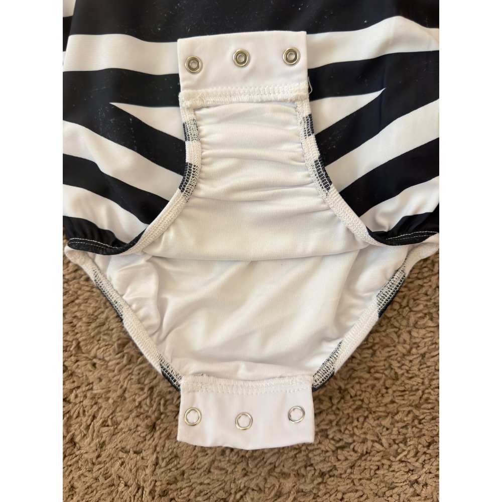 Only Little Once Iconic Doll One Piece Swimsuit Black White Stripe Toddler 2/3 - Picture 4 of 7